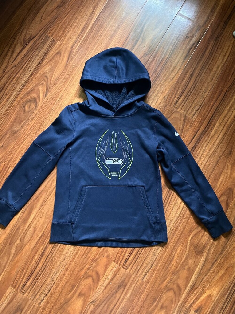 Nike Seahawks Kids Navy Hoodie Long Sleeve Top S